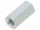 Distanzmuffe mit Gewinde  8mm  Innengew  M2,5  sechskant  Stahl