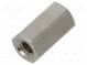 Distanzmuffe mit Gewinde  10mm  Innengew  M3  sechskant  Messing