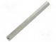 Distanzmuffe mit Gewinde  65mm  Innengew  M3  sechskant  Messing