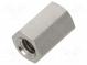 Distanzmuffe mit Gewinde  7,5mm  Innengew  M3  sechskant  Messing