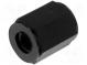 Distanzmuffe mit Gewinde  sechskant  Polyamid  M4  L  6mm  schwarz