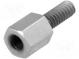Distanzmuffe mit Gewinde  6mm  Innengew  M3  Außengew  UNC4-40
