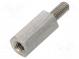 Distanzmuffe mit Gewinde  10mm  Innengew  M2,5  Außengew  M2,5