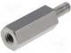 Distanzmuffe mit Gewinde  12mm  Innengew  M2,5  Außengew  M2,5