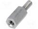 Distanzmuffe mit Gewinde  10mm  Innengew  M3  Außengew  M3  Nickel