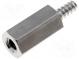 Distanzmuffe mit Gewinde  10mm  Innengew  M2,5  Außengew  ST2,2