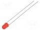 LED  3mm  rot  2,5÷6mcd  120°  Front  gewölbt  Rastermaß  2,54mm