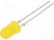 LED  5mm  gelb  1,6÷10mcd  30°  10mA  2,4÷3V  Front  gewölbt