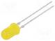 LED  5mm  gelb  1,6÷10mcd  60°  10mA  2,4÷3V  Front  gewölbt