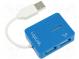 Hub USB  USB 1.1,USB 2.0  PnP  blau  Portanzahl  4  480Mbps