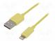 Kabel  USB 2.0  USB A-Stecker, Apple Lightning-Stecker  1m  gelb