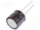 Kondensator  elektrolytisch  low ESR  THT  82uF  100VDC  Ø16x15mm