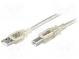 Kabel  USB 2.0  USB A-Stecker, USB B-Stecker  3m  transparent
