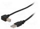 Kabel  USB 2.0  USB A-Stecker, USB B Eckstecker  0,5m  schwarz