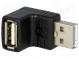 Adapter  USB 2.0  USB A-Buchse, USB A Eckstecker  vergoldet