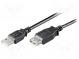 Kabel  USB 2.0  USB A-Buchse, USB A-Stecker  3m  schwarz  Ader  Cu