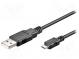 Kabel  USB 2.0  USB A-Stecker, Micro-USB-B-Stecker  1,8m  schwarz
