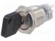 Schalter  Schlüsselschalter  Stab.Pos  3  Kontakte  3PST  Ø19mm