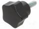 Rändelschraube  Ø  25mm  Außengew  M5  16mm  H  21mm  Duroplast PF