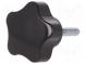 Rändelschraube  Ø  40mm  Außengew  M6  30mm  H  27mm  Duroplast PF