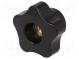 Rändelschraube  Ø  40mm  Innengew  M8  18mm  H  28mm  Duroplast PF