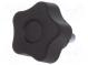 Rändelschraube  Ø  25mm  Außengew  M5  10mm  H  19mm  Deckel  schwarz
