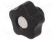Rändelschraube  Ø  32mm  Innengew  M6  12mm  H  23mm  Deckel  grau
