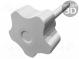 Rändelschraube  Ø  32mm  Außengew  M6  40mm  H  23mm  Deckel  gelb