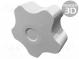Rändelschraube  Ø  40mm  Außengew  M10  20mm  H  23mm  Deckel  grau