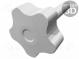 Rändelschraube  Ø  40mm  Außengew  M10  40mm  H  27mm  Deckel  grau
