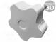Rändelschraube  Ø  40mm  Außengew  M6  30mm  H  27mm  Deckel  blau