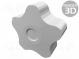 Rändelschraube  Ø  50mm  Innengew  M10  20mm  H  32mm  Deckel  grau