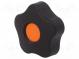 Rändelschraube  Ø  50mm  Innengew  M8  20mm  H  32mm  Deckel  orange