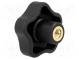 Rändelschraube  Ø  50mm  Innengew  M8  20mm  H  32mm  Deckel  schwarz