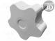 Rändelschraube  Ø  50mm  Außengew  M10  40mm  H  32mm  Deckel  rot