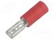 Verbinder  flach  2,8mm  0,8mm  weiblich  0,5÷1,5mm2  isoliert  rot