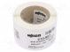 Etikett  8mm  20mm  weiss  selbstklebend  -40÷150°C