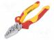 Zange  isoliert,crimpen  Stahl  180mm  1kVAC  Blister  0,25÷16mm2
