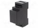 Gehäuse  für DIN-Schiene  Y 88mm  X 34mm  Z 62mm  ABS  schwarz
