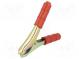Krokodilklemme  200A  Ber.Halt  max.25mm  L. ges  110mm  rot