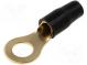 Verbinder  Ring-  M8  10mm2  vergoldet  isoliert  schwarz
