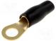 Verbinder  Ring-  M8  16mm2  vergoldet  isoliert  schwarz